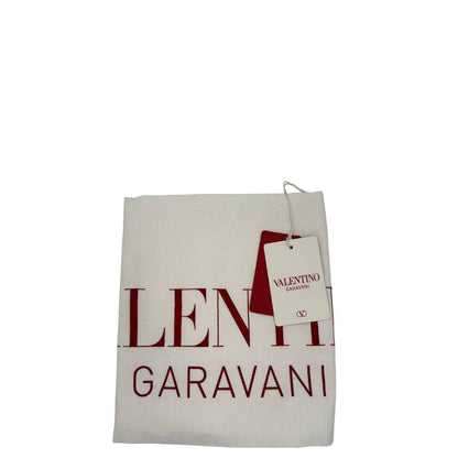 Borsa V. G. in tessuto beige e finiture in pelle marrone, indossabile a spalla e a tracolla, di lusso, originale, eccellenti condizioni