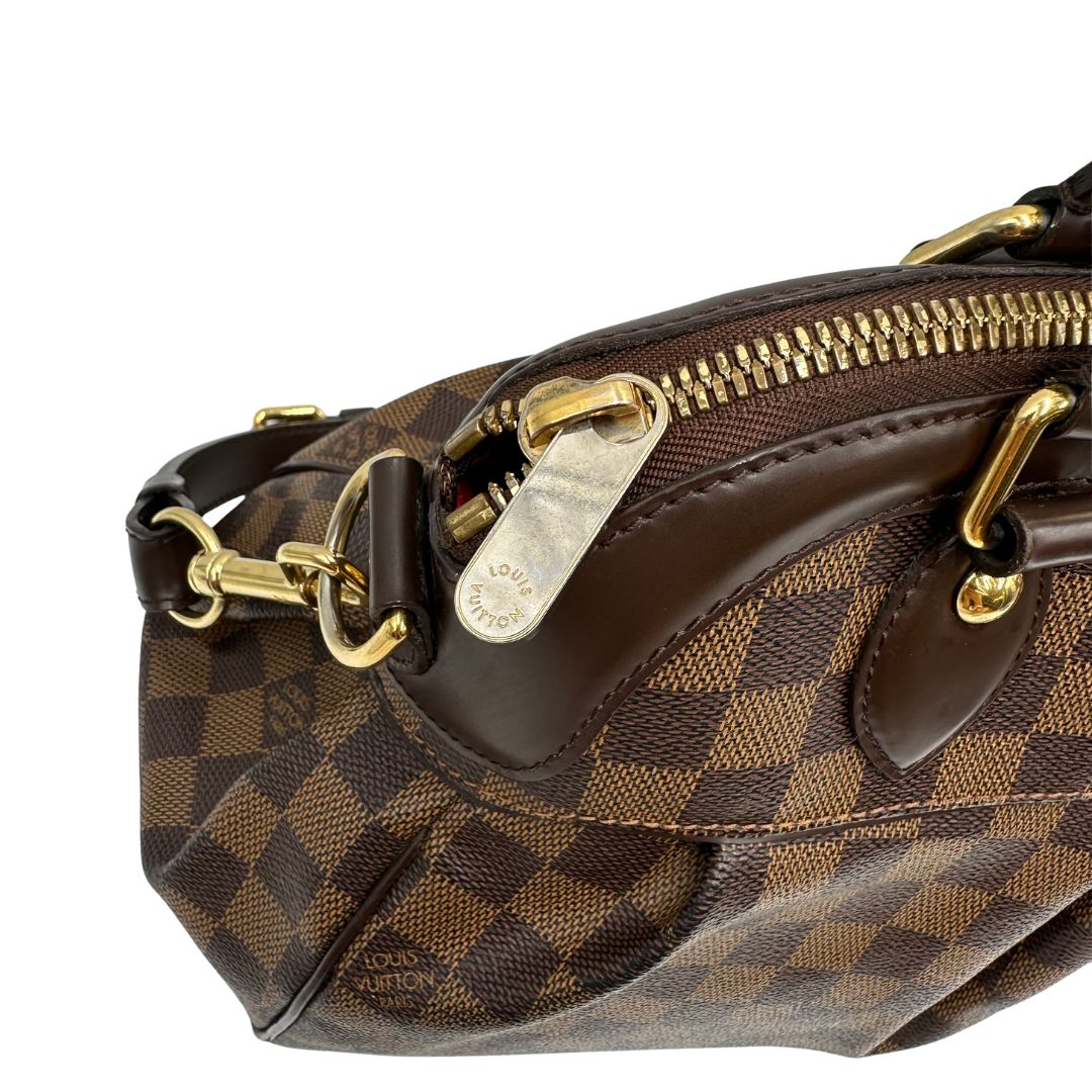 angolo  Borsa LV in canvas Damier Ébène nella versione MM, di lusso, originale, ottime condizioni 