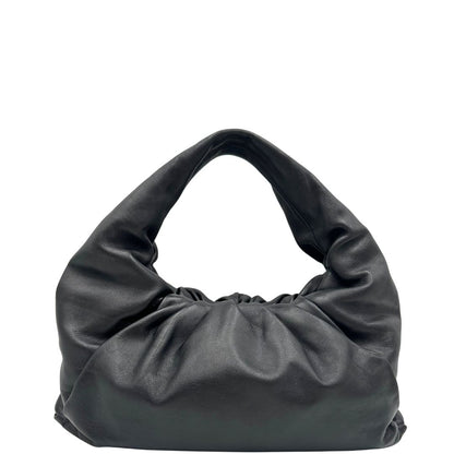 front  Borsa Bottega Veneta Hobo in morbida pelle nera, di lusso, originale, ottime condizioni, usata 