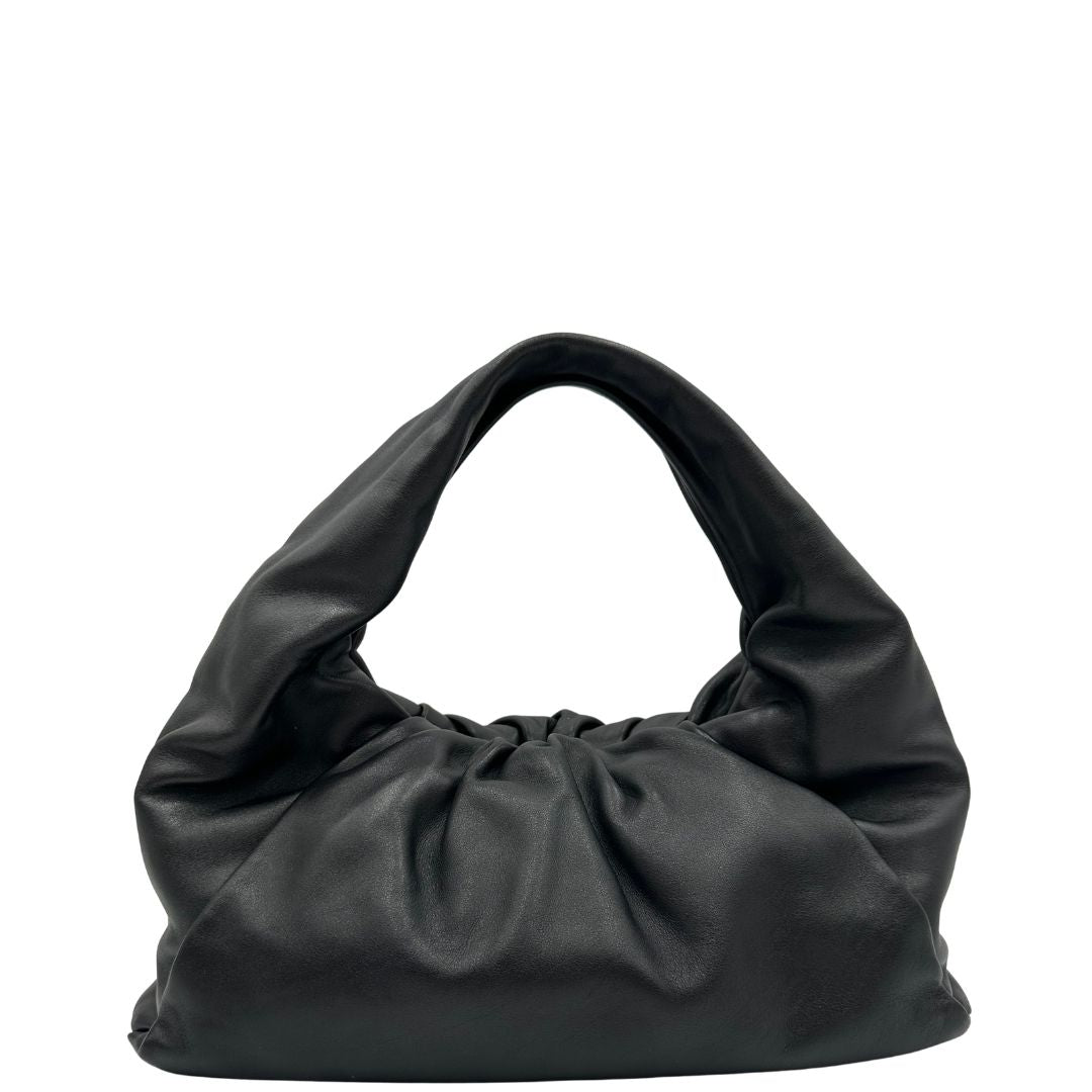  Borsa Bottega Veneta Hobo in morbida pelle nera, di lusso, originale, ottime condizioni, usata
