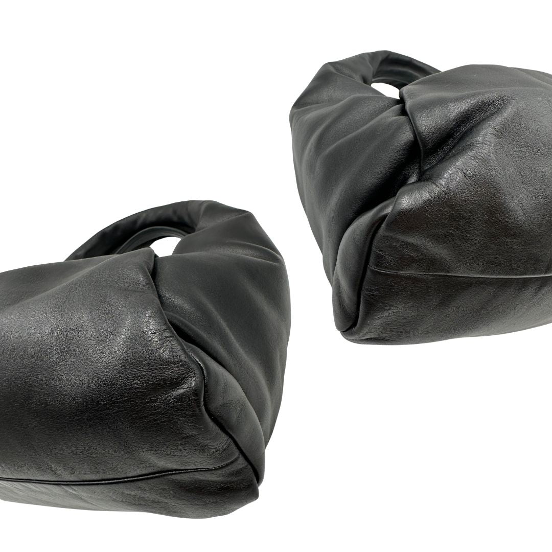  Borsa Bottega Veneta Hobo in morbida pelle nera, di lusso, originale, ottime condizioni, usata