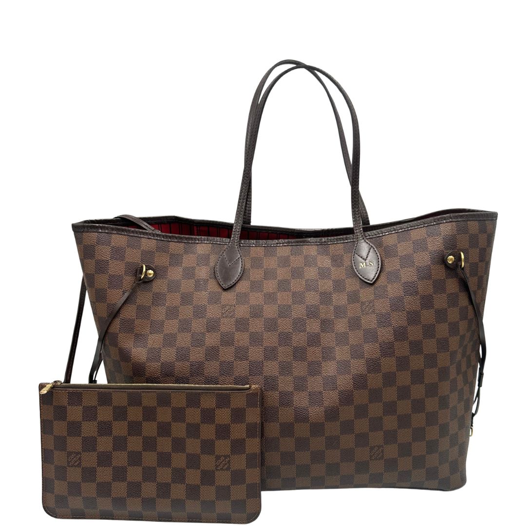front Neverfull LV Damier Ébène nella versione GM, di lusso, originale, ottime condizioni 