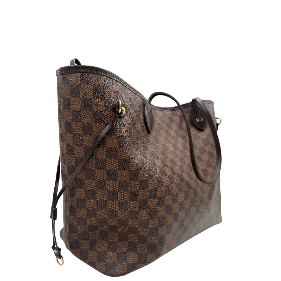 lato Neverfull LV Damier Ébène nella versione GM, di lusso, originale, ottime condizioni 
