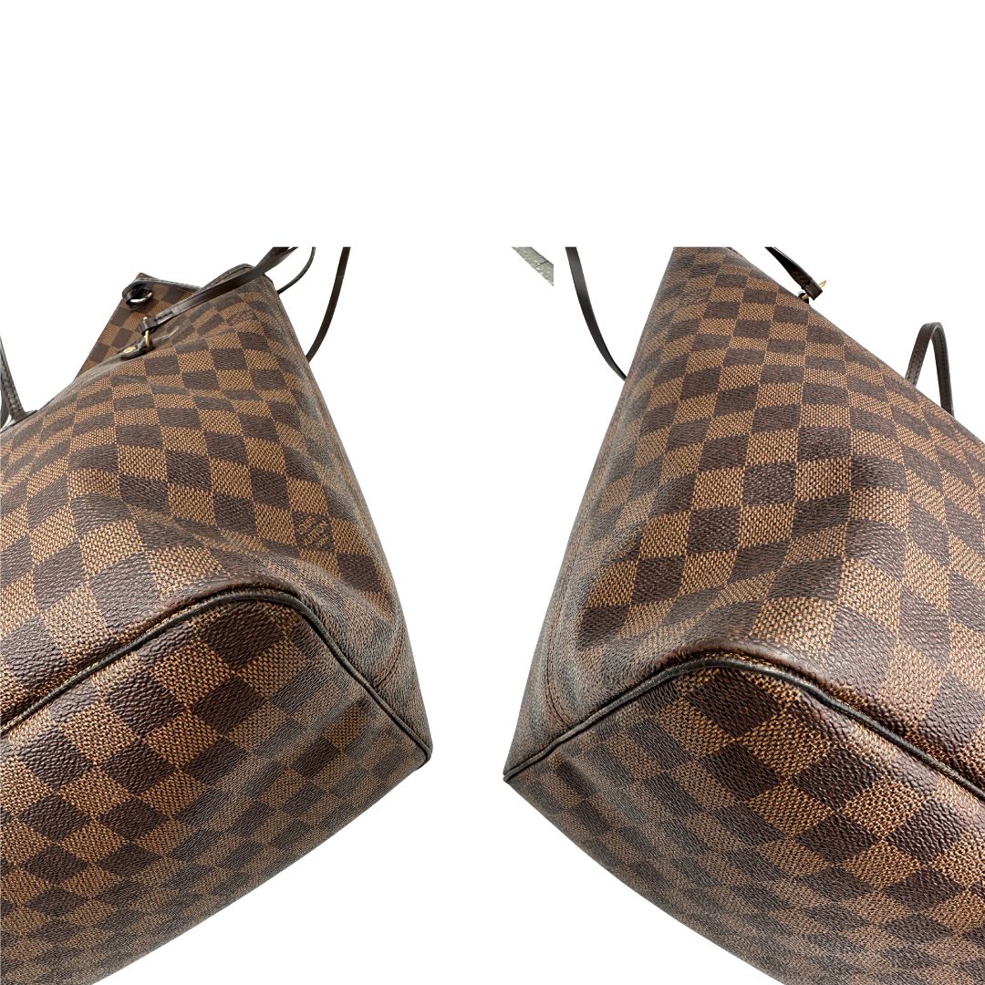 angoli Neverfull LV Damier Ébène nella versione GM, di lusso, originale, ottime condizioni 
