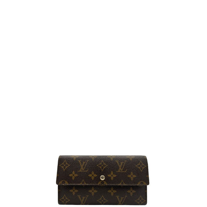 Portafoglio Louis Vuitton in canvas monogrammato marrone, di lusso, originale, ottime condizioni, usata