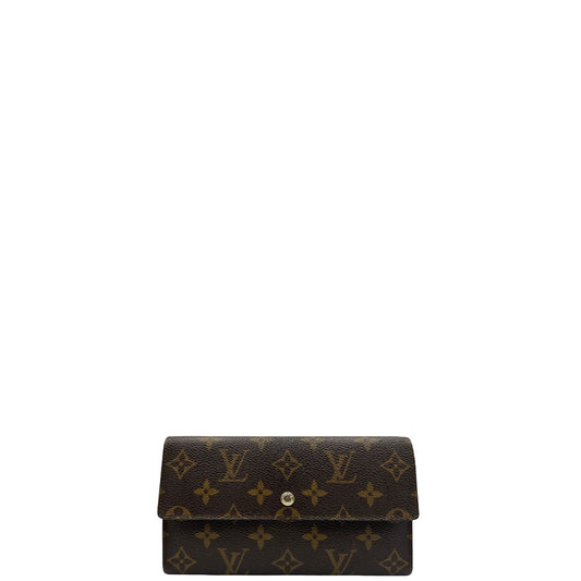 Portafoglio Louis Vuitton in canvas monogrammato marrone, di lusso, originale, ottime condizioni, usata
