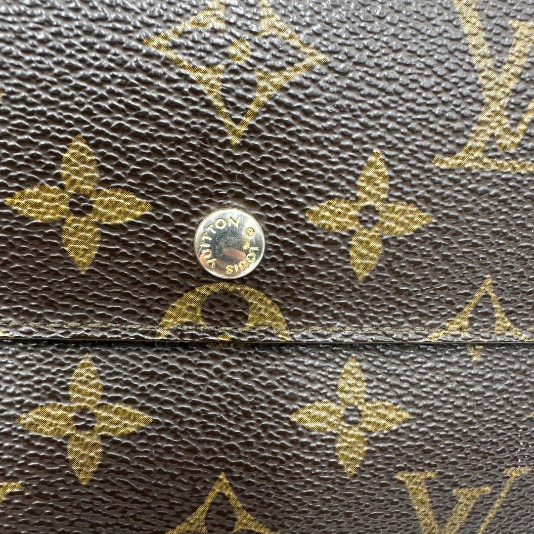 Portafoglio Louis Vuitton in canvas monogrammato marrone, di lusso, originale, ottime condizioni, usata