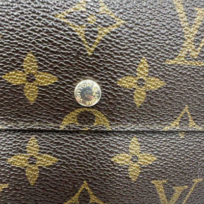 Portafoglio Louis Vuitton in canvas monogrammato marrone, di lusso, originale, ottime condizioni, usata