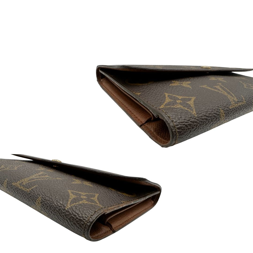 Portafoglio Louis Vuitton in canvas monogrammato marrone, di lusso, originale, ottime condizioni, usata