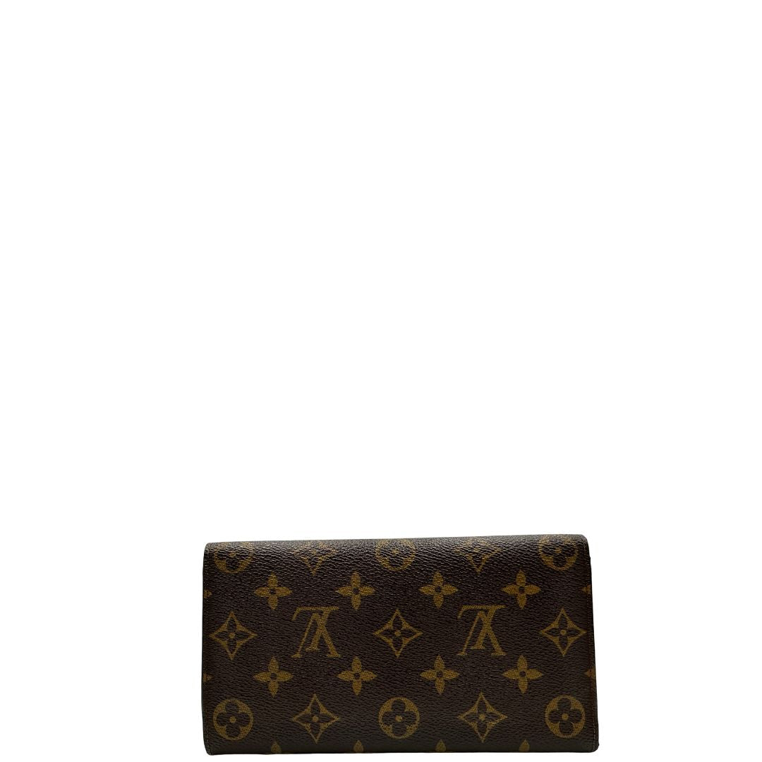 Portafoglio Louis Vuitton in canvas monogrammato marrone, di lusso, originale, ottime condizioni, usata