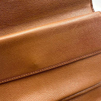 Portafoglio Louis Vuitton in canvas monogrammato marrone, di lusso, originale, ottime condizioni, usata