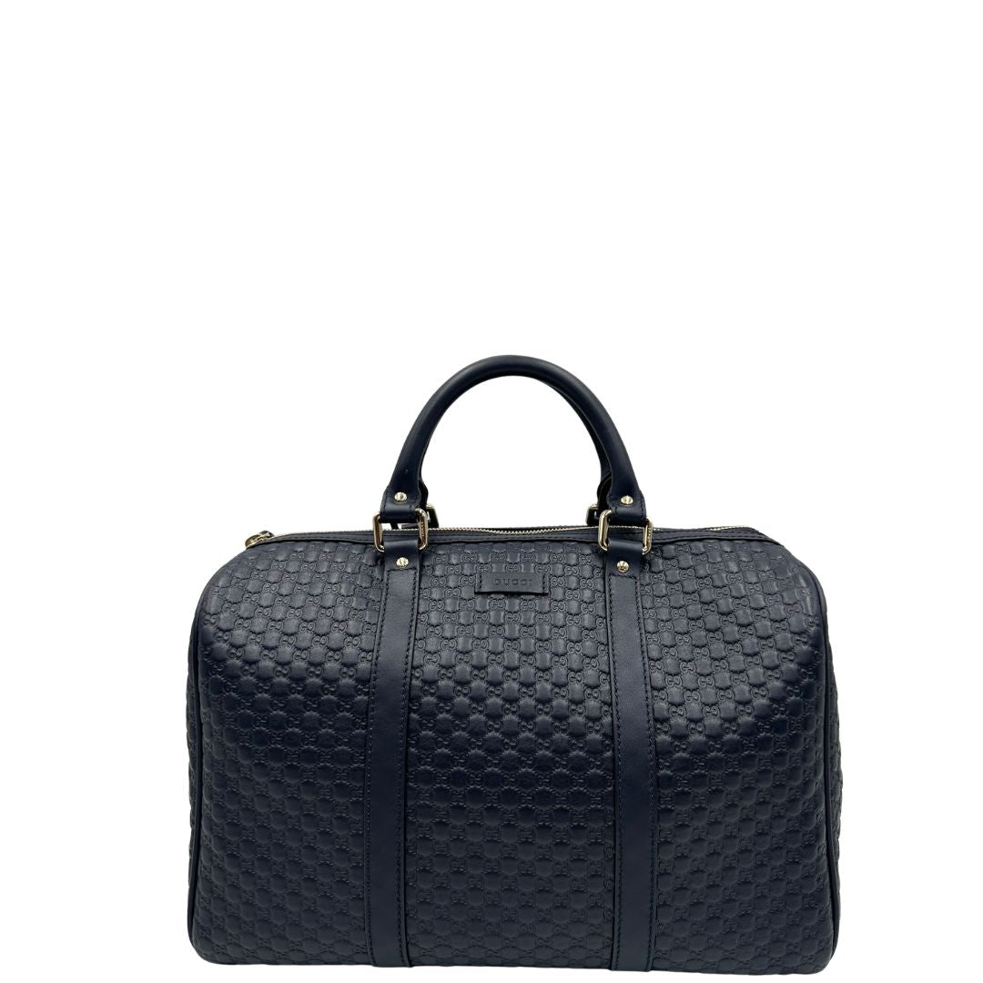 Bauletto Gucci Boston microguccissima blu