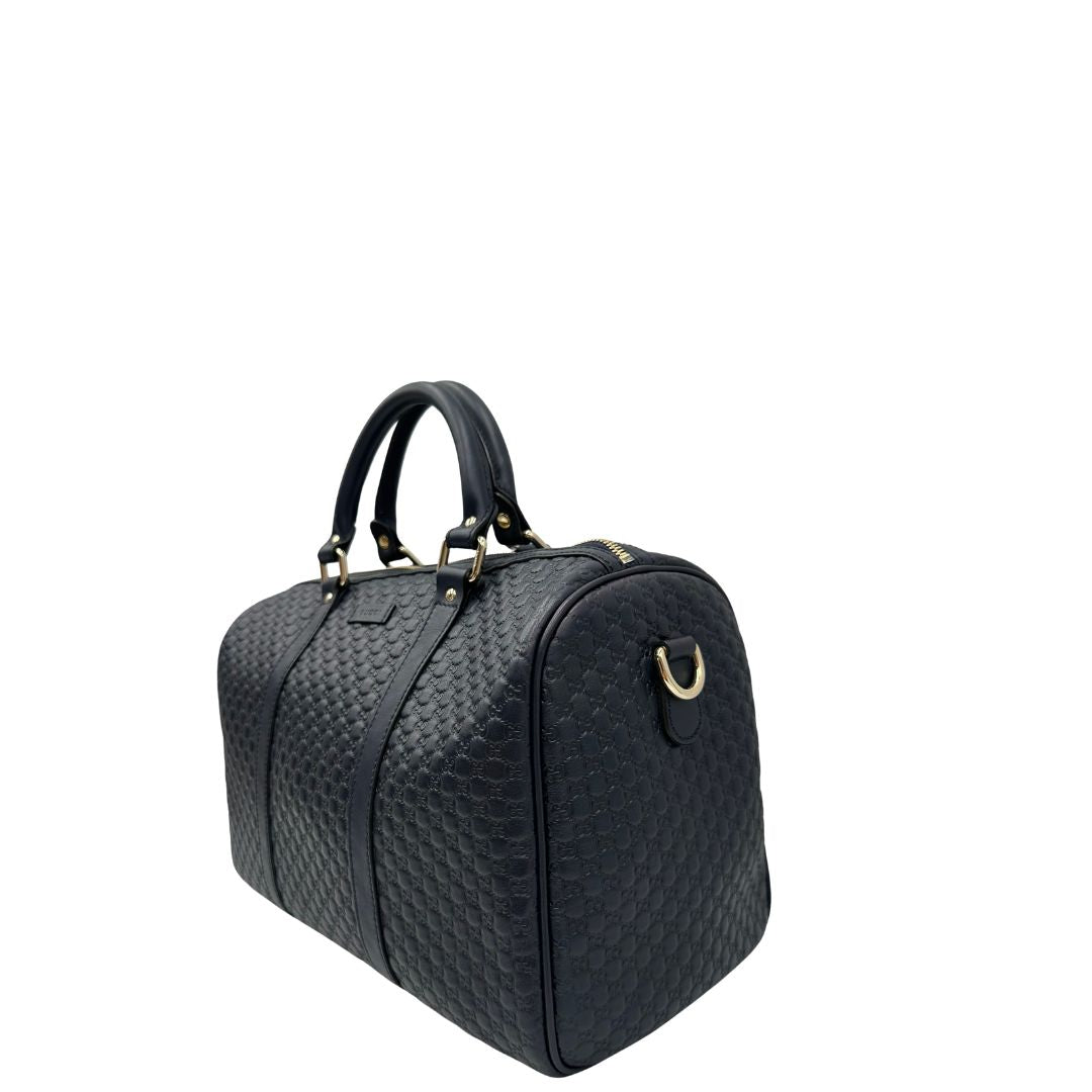 Bauletto Gucci Boston microguccissima blu