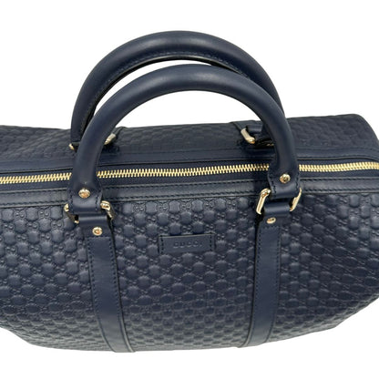 Bauletto Gucci Boston microguccissima blu