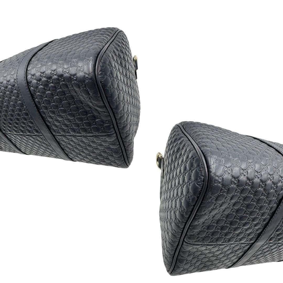 Bauletto Gucci Boston microguccissima blu