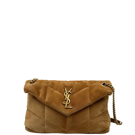Borsa Saint Laurent in suede con patta envelope con impunture trapuntate chevron morbide, di lusso, originale, ottime condizioni, usata