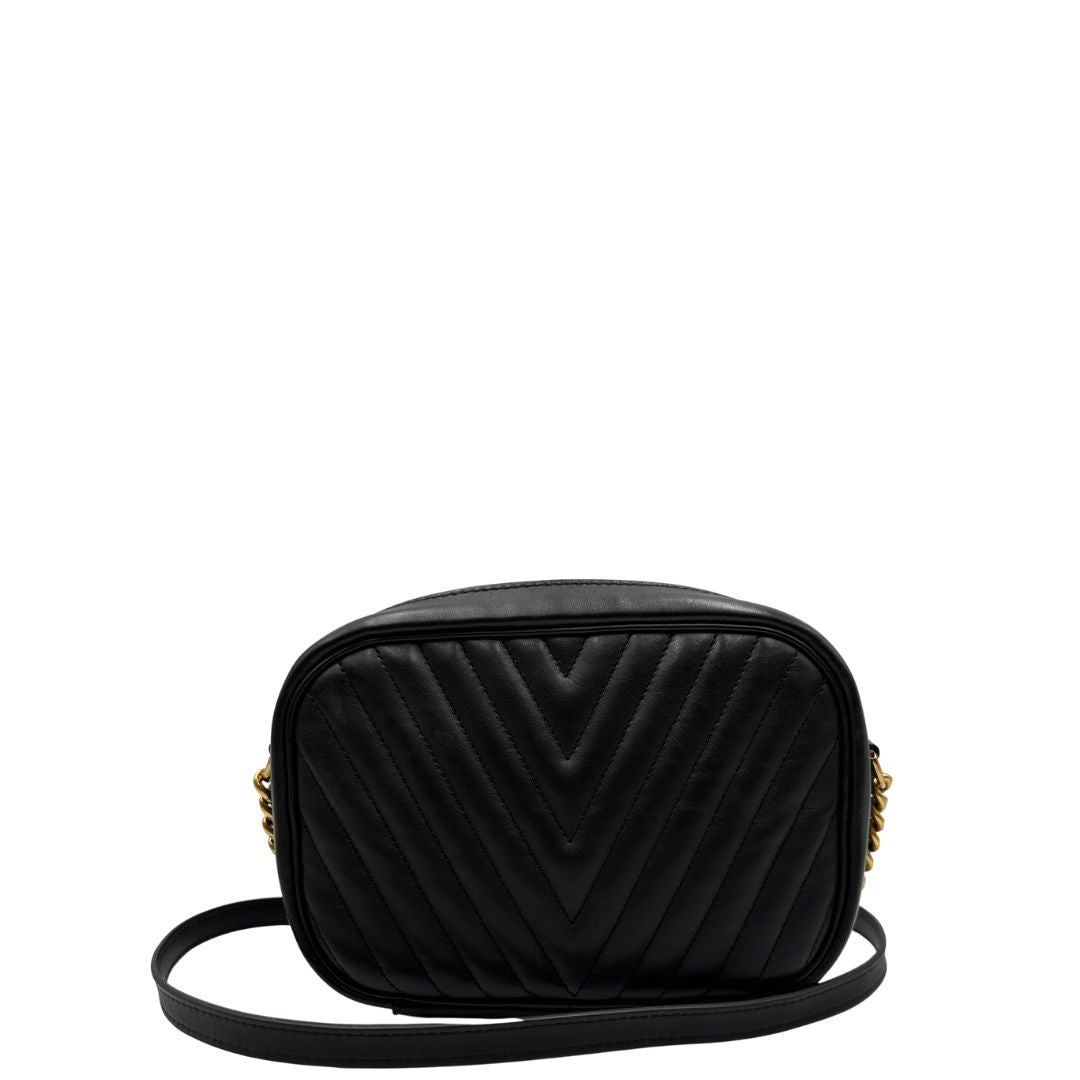retro  Borsa LV New Wave in pelle matelassè nera con hardware dorato, di lusso, originale, ottime condizioni, usata 