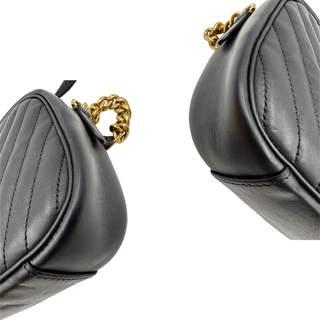  Borsa LV New Wave in pelle matelassè nera con hardware dorato, di lusso, originale, ottime condizioni, usata
