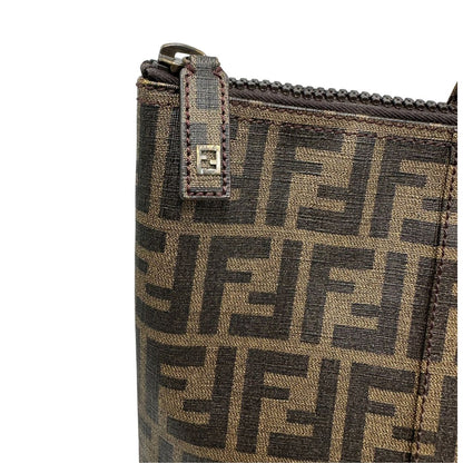  Borsa Tote Fendi in canvas trama Zucca color tabacco, di lusso, originale, ottime condizioni, usata 