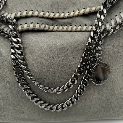  Borsa Stella McCartney modello Fold Over Tote realizzata in shaggy dear grigia, di lusso, originale, usata
