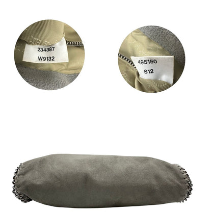 base  Borsa Stella McCartney modello Fold Over Tote realizzata in shaggy dear grigia, di lusso, originale, usata