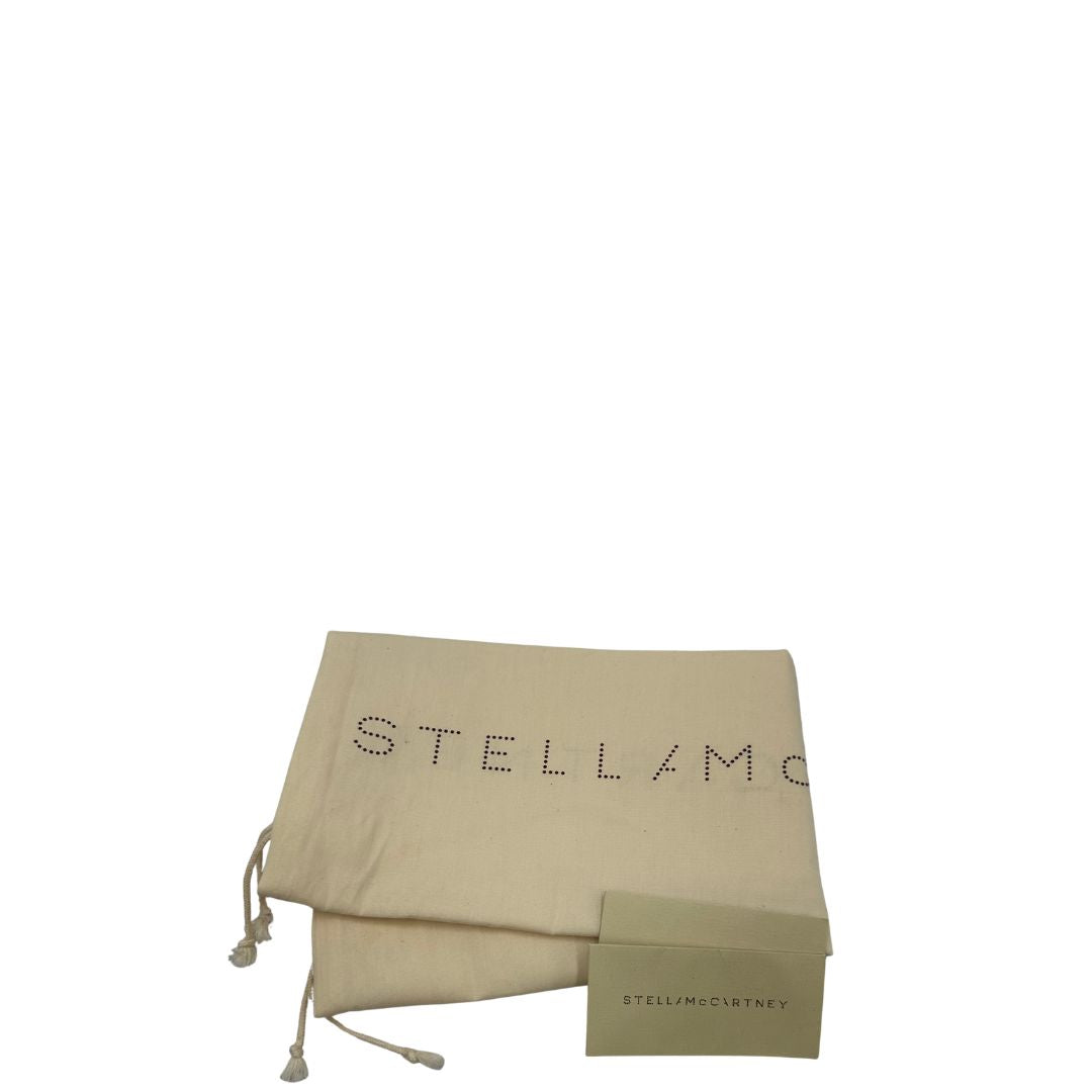 dustbag Borsa Stella McCartney modello Fold Over Tote realizzata in ecopelle effetto pitone rosso, di lusso, originale, eccellenti condizioni