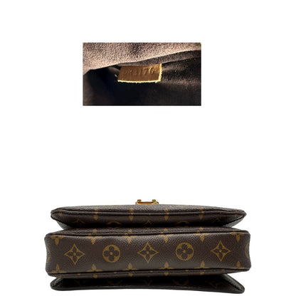 Borsa LV in canvas monogrammato marrone e hardware dorato, indossabile a tracolla o a mano, di lusso, originale, ottime condizioni, usata