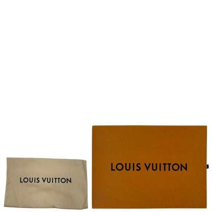 Multi Pochette Accessoires Louis Vuitton in canvas marrone monogram con dettagli in vacchetta naturale, manico in catena dorata e tracolla in tessuto Jacquard verde kaki, di lusso, originale, ottime condizioni, usata