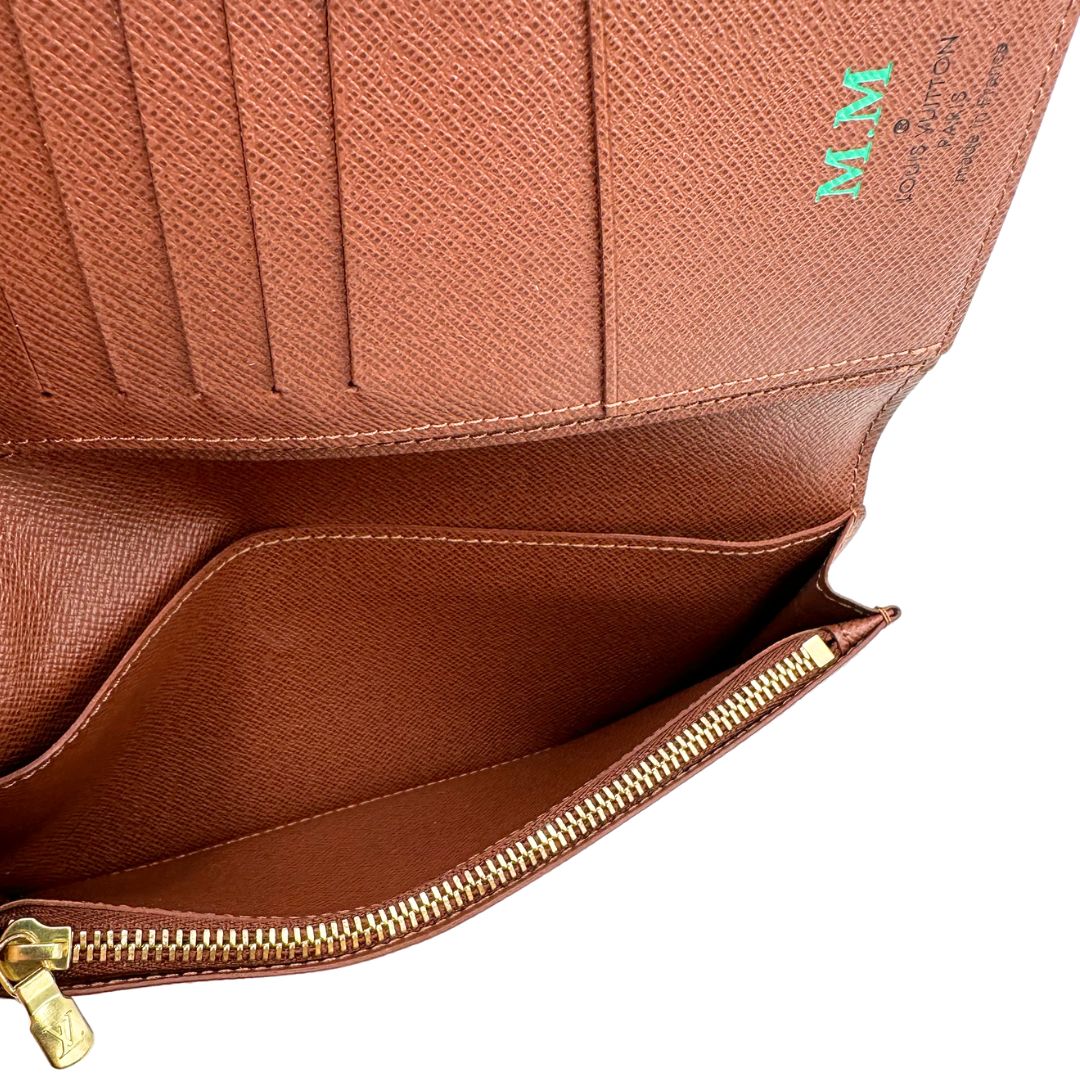 Portadocumenti Louis Vuitton in canvas marrone monogram, di lusso, originale, ottime condizioni