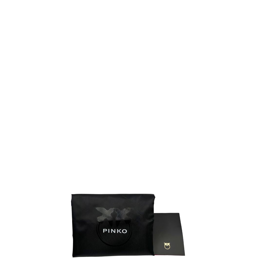 dustbag Borsa Pinko nella versione media in morbida nappa bordeaux trapuntata e hardware dorato, indossabile a tracolla o a spalla, di lusso, originale, ottime condizioni, usata 