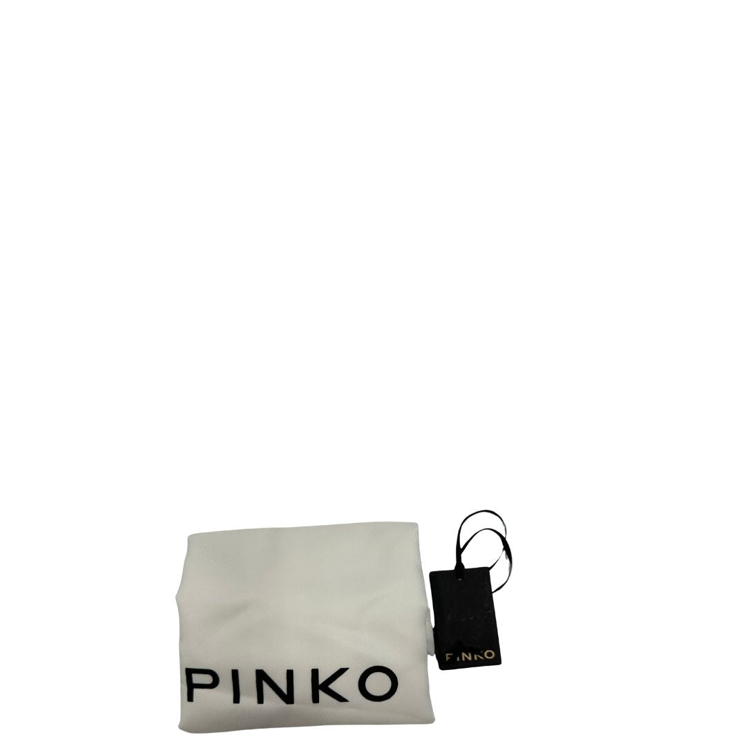 dustbag   Borsa Micro Love Bag Pinko in pelle scamoscia impreziosita da strass su tutta la superficie, di lusso, usata, originale