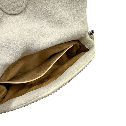 interno  Borsa Micro Love Bag Pinko in pelle scamoscia impreziosita da strass su tutta la superficie, di lusso, usata, originale