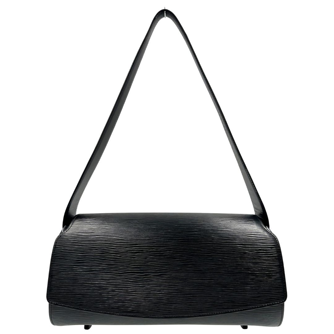 Borsa LV in pelle nera epi con hardware argentato, di lusso, originale, ottime condizioni