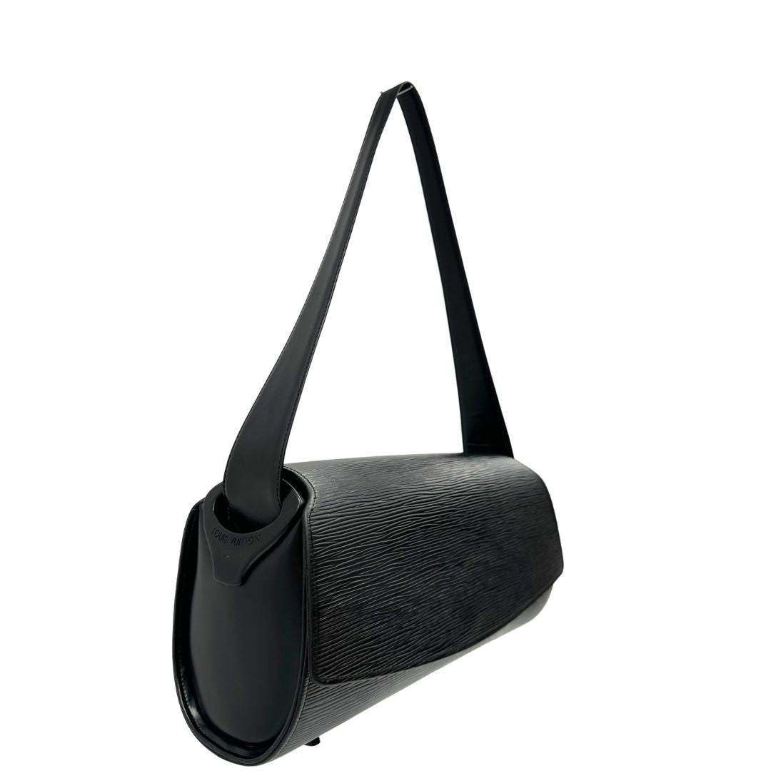 Borsa LV in pelle nera epi con hardware argentato, di lusso, originale, ottime condizioni