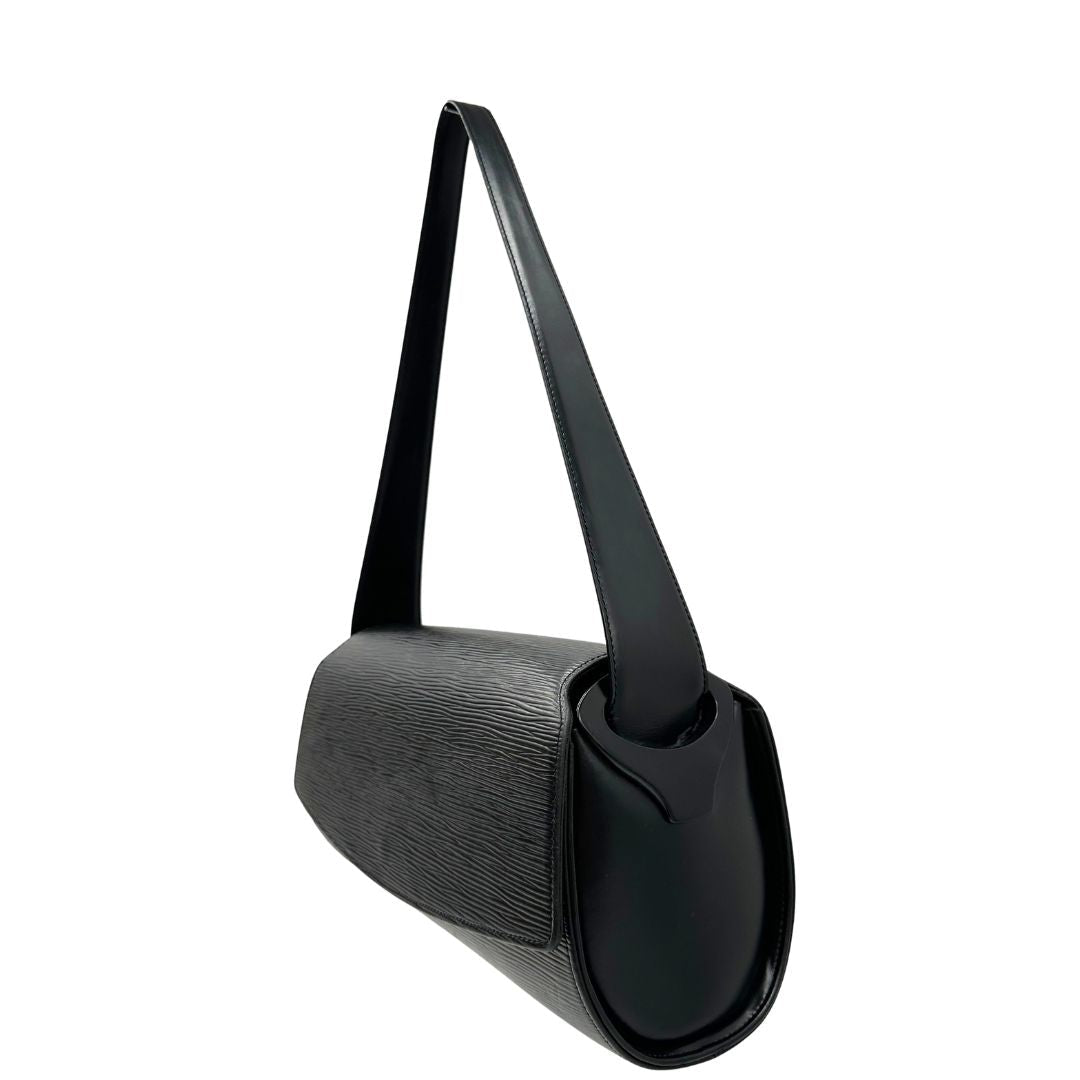 Borsa LV in pelle nera epi con hardware argentato, di lusso, originale, ottime condizioni