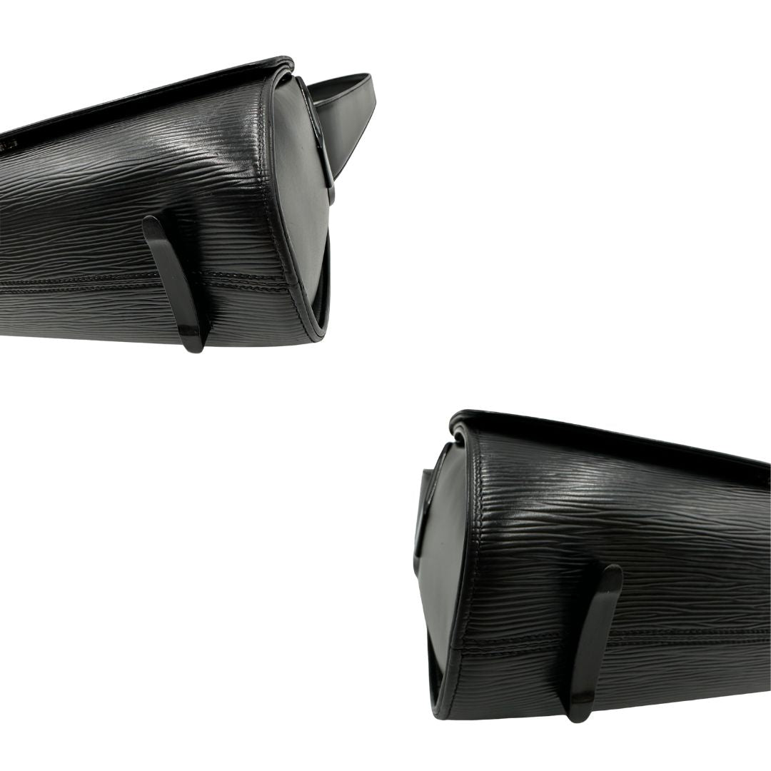 Borsa LV in pelle nera epi con hardware argentato, di lusso, originale, ottime condizioni