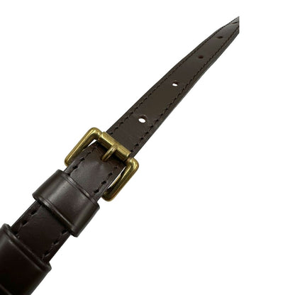 Accessorio tracolla Louis Vuitton realizzato in pelle marrone regolabile con fibbia. Originale, usata, di lusso, in condizioni eccellenti.