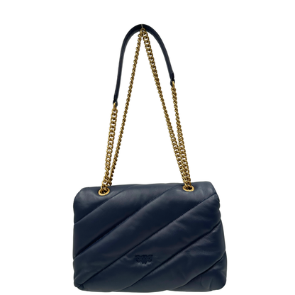Borsa Pinko Love Puff media blu