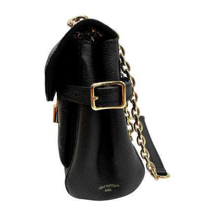 Borsa Louis Vuitton Anytime realizzata nell'iconica pelle Monogram Empreinte nera e impreziosita dall'elegante catenella scorrevole dorata, di lusso, originale, eccellenti condizioni. 
