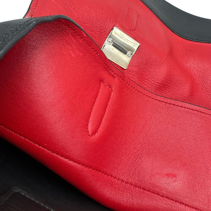 interno Borsa Prada 2Way in pelle nera con hardware argentato, di lusso, originale, ottime condizioni, usata