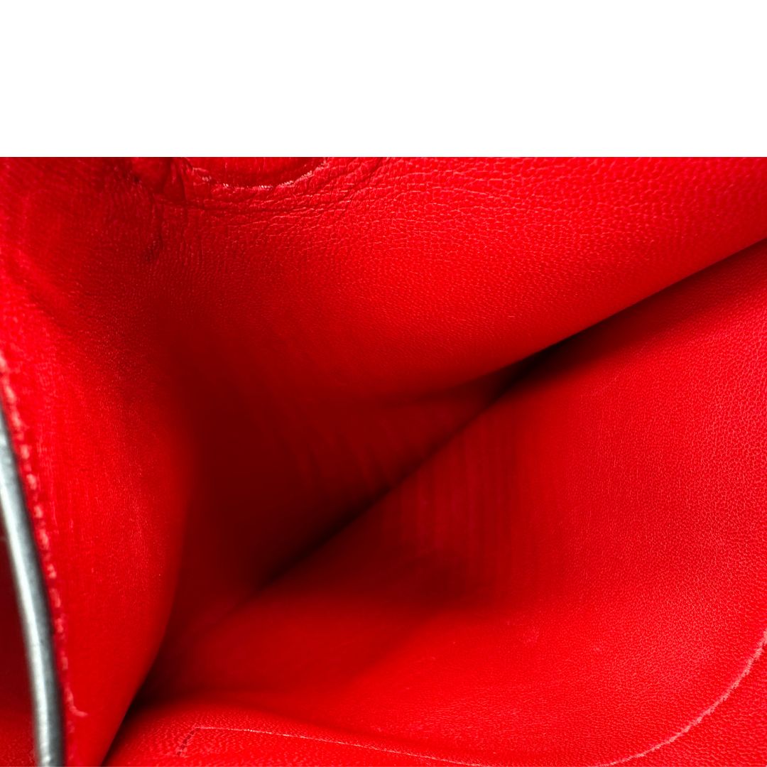 interno Borsa Prada 2Way in pelle nera con hardware argentato, di lusso, originale, ottime condizioni, usata