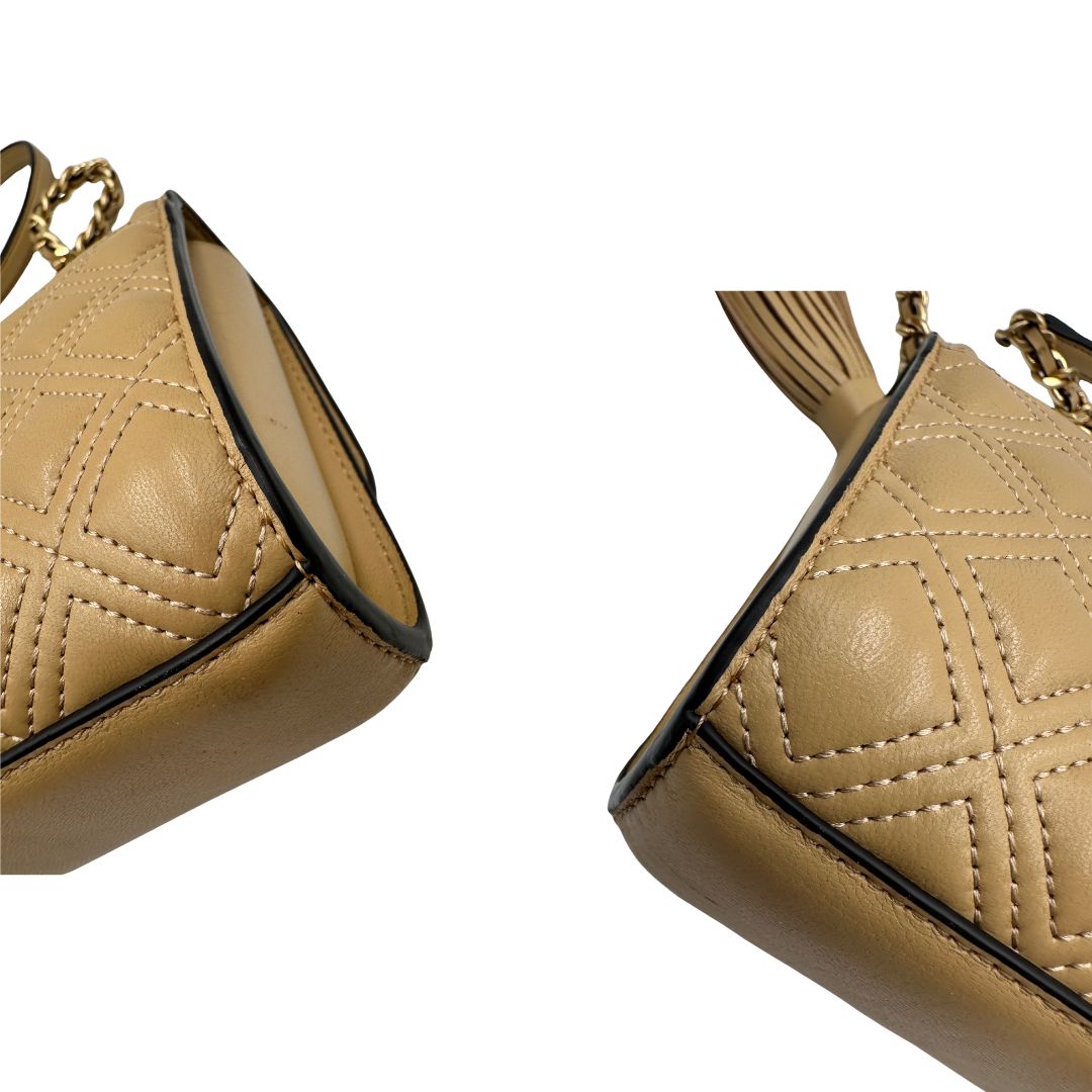 Tracolla Fleming Tory Burch beige