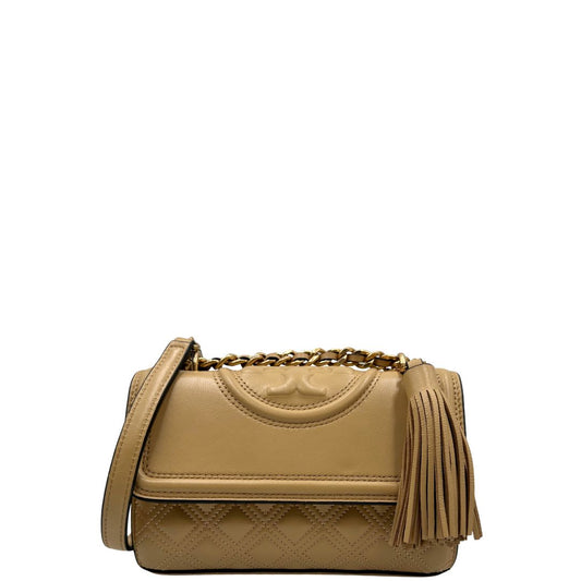 Tracolla Fleming Tory Burch beige