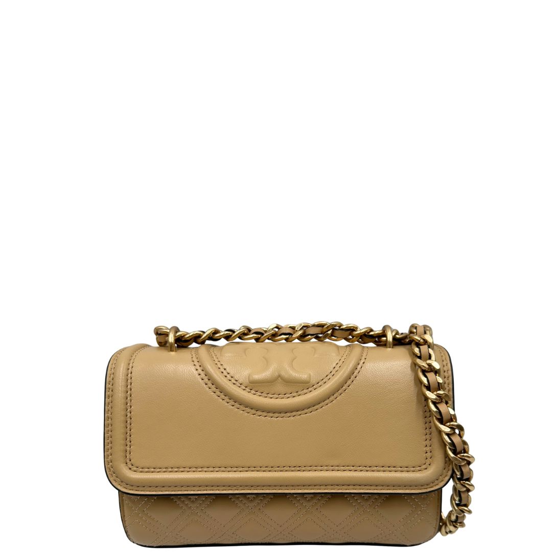 Tracolla Fleming Tory Burch beige