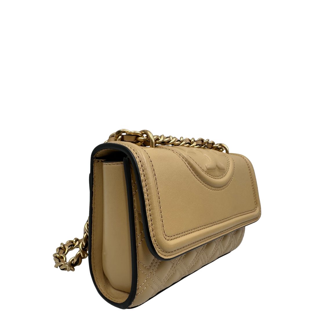 Tracolla Fleming Tory Burch beige