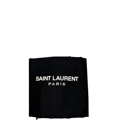 dustbag della   Borsa Saint Laurent in pelle nera con impunture trapuntate chevron, di lusso, originale, ottime condizioni, usata 