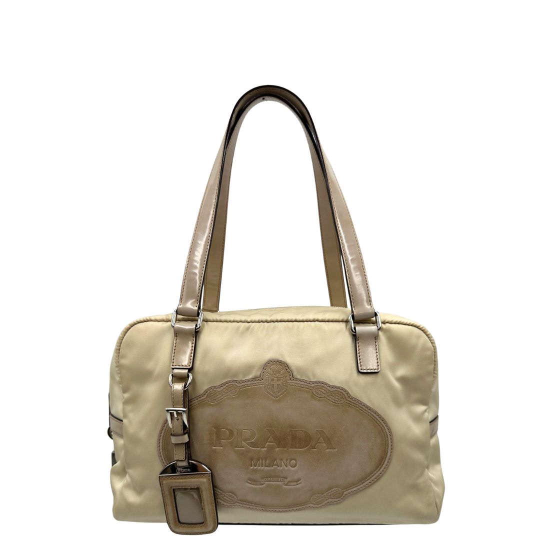 Bauletto Prada nylon crema