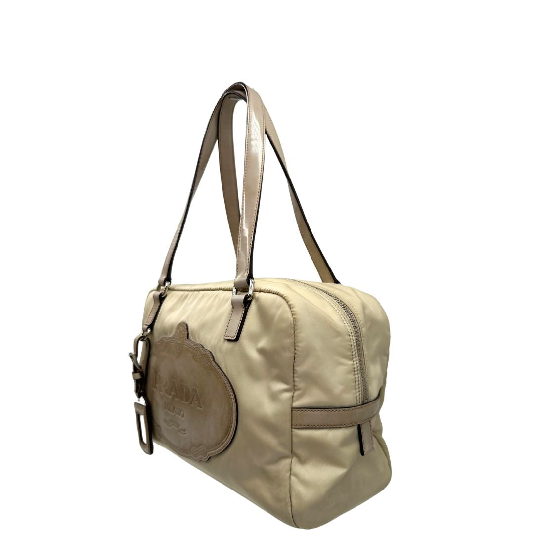 Bauletto Prada nylon crema