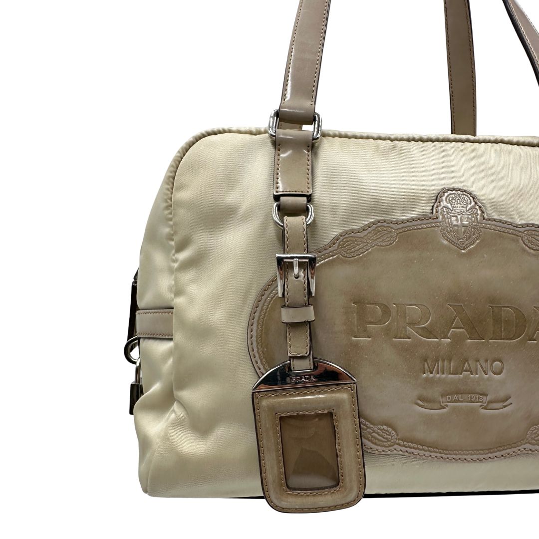 Bauletto Prada nylon crema