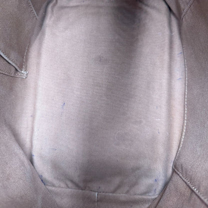 interno Borsa LV in canvas marrone monogram con finiture in vacchetta naturale, di lusso, originale, buone condizioni.